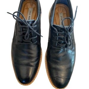 Men's Steve Madden Black Leather Tie Shoes